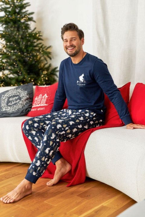 Piżama Męska Pmb.5263 J/24 - Navy_blue, L DOCTOR NAP Piżama Męska Pmb.5263 J/24 - Navy_blue, L DOCTOR NAP