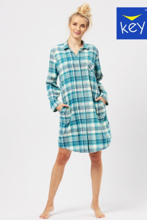 Koszula Nocna Damska 471 B24 - Turkusowy, XL KEY Koszula Nocna Damska 471 B24 - Turkusowy, XL KEY