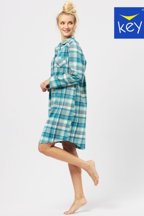 Koszula Nocna Damska 471 B24 - Turkusowy, XL KEY Koszula Nocna Damska 471 B24 - Turkusowy, XL KEY