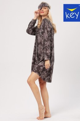 KOSZULA NOCNA DAMSKA LND 817 B24 2XL-4XL - BRĄZOWY, 2XL KEY