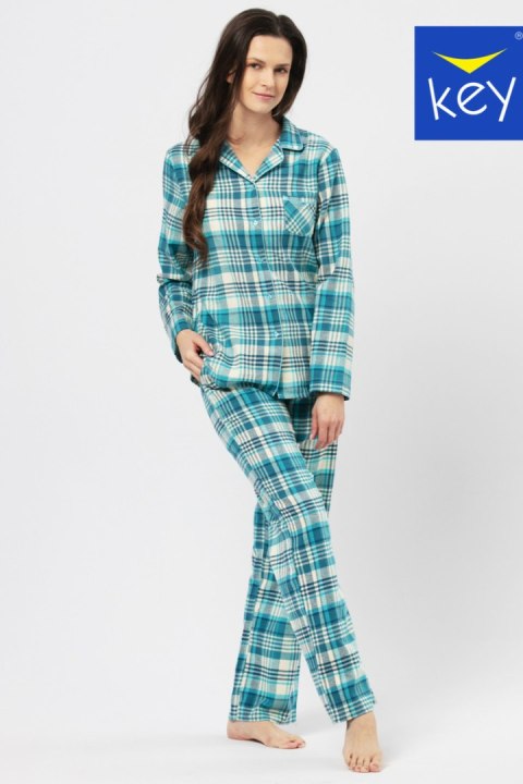 PIŻAMA DAMSKA LNS 471 B24 - TURKUSOWY, XL KEY PIŻAMA DAMSKA LNS 471 B24 - TURKUSOWY, XL KEY