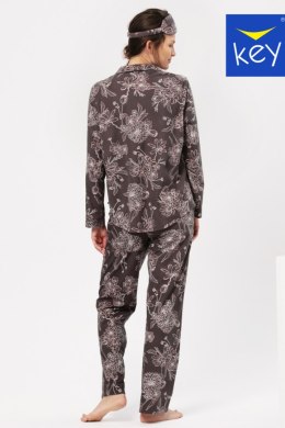 PIŻAMA DAMSKA LNS 817 B24 2XL-4XL - BRĄZOWY, 4XL KEY