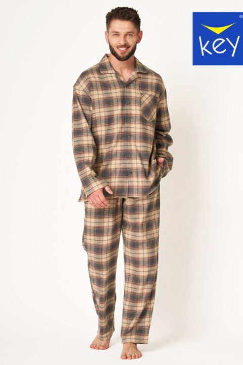 PIZAMA MĘSKA MNS 402 B24 - BRĄZOWA, XL KEY PIZAMA MĘSKA MNS 402 B24 - BRĄZOWA, XL KEY