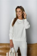 BLUZA IRMINA - JASNY BEŻ MELANŻ, M OFF PINK