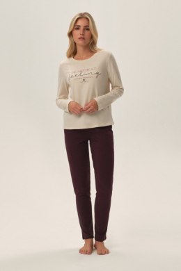 PIŻAMA DAMSKA FREJA 42709 AW24 - KREMOWY, L HENDERSON LADIES