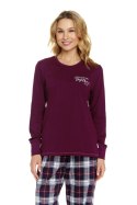 PIŻAMA DAMSKA PM.7100 J/24 - BURGUNDY, XL DOCTOR NAP