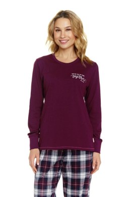 PIŻAMA DAMSKA PM.7100 J/24 - BURGUNDY, XL DOCTOR NAP
