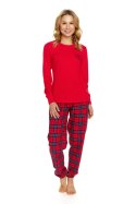 PIŻAMA DAMSKA PM.7127 J/24 - RED, XL DOCTOR NAP