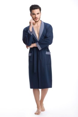 SZLAFROK MĘSKI BAWEŁNA FR-005 - JEANSOWY, XL DOROTA