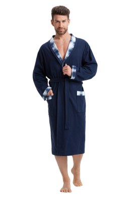 SZLAFROK MĘSKI BAWEŁNA FR-005 - JEANSOWY, XL DOROTA