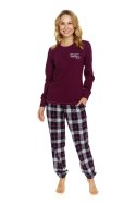PIŻAMA DAMSKA PM.7100 BIG J/24 - BURGUNDY, XXL DOCTOR NAP