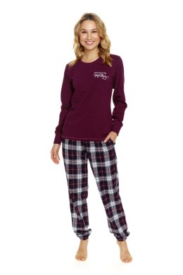PIŻAMA DAMSKA PM.7100 BIG J/24 - BURGUNDY, XXL DOCTOR NAP