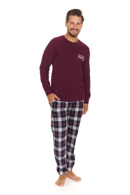 PIŻAMA MĘSKA PMB.7101 BIG J/24 - BURGUNDY, XXL DOCTOR NAP