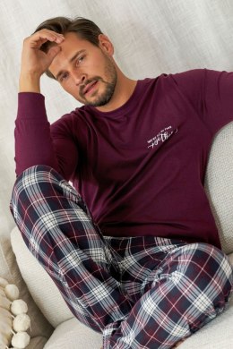 PIŻAMA MĘSKA PMB.7101 BIG J/24 - BURGUNDY, XXL DOCTOR NAP