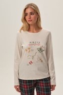 PIŻAMA DAMSKA FLORENCIA 41902 AW24 - BEŻOWY, L HENDERSON LADIES