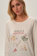 PIŻAMA DAMSKA FLORENCIA 41902 AW24 - BEŻOWY, S HENDERSON LADIES