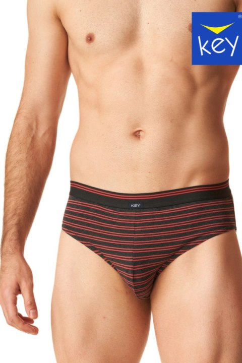 SLIPY MĘSKIE MPP 321 B24 - CZARNY-CZERWONY, XL KEY SLIPY MĘSKIE MPP 321 B24 - CZARNY-CZERWONY, XL KEY