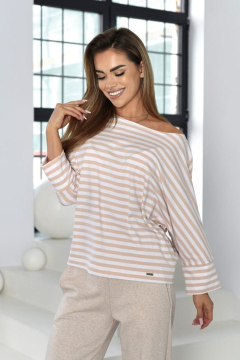 BLUZKA PAULETTE - GRANATOWY, OVERSIZE OFF PINK BLUZKA PAULETTE - GRANATOWY, OVERSIZE OFF PINK