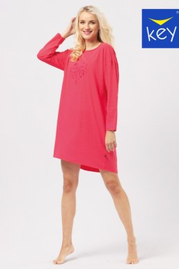 KOSZULA NOCNA DAMSKA LND 928 B24 - CZERWONY, XL KEY