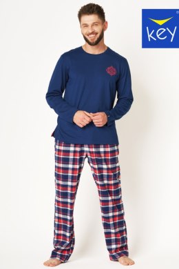 Piżama Męska MNS 613 B24 - Czerwono-granatowy, XL KEY