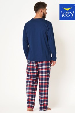 Piżama Męska MNS 613 B24 - Czerwono-granatowy, XL KEY