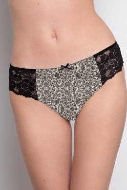 FIGI DAMSKIE BIKINI L-1576BI - BEŻOWY-CZARNY, S LAMA