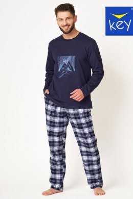 Piżama Męska MNS 412 B24 - Granatowy, XL KEY