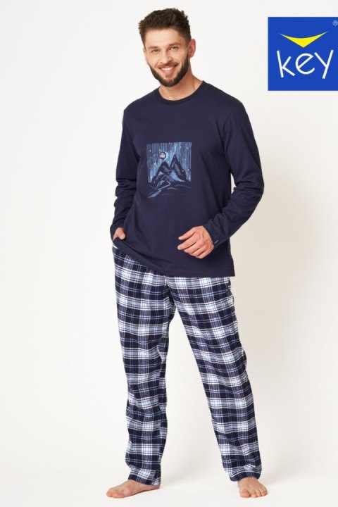 Piżama Męska MNS 412 B24 - Granatowy, XL KEY