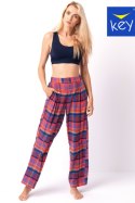 Spodnie Od Piżamy Damskie LHE 483 B24 - Różowo-granatowy, XL KEY