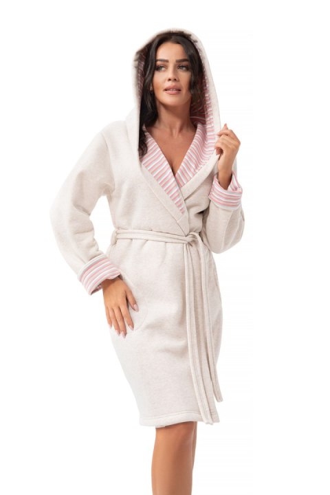 Szlafrok Damski FR-374 - Bez, 2XL DOROTA Szlafrok Damski FR-374 - Bez, 2XL DOROTA