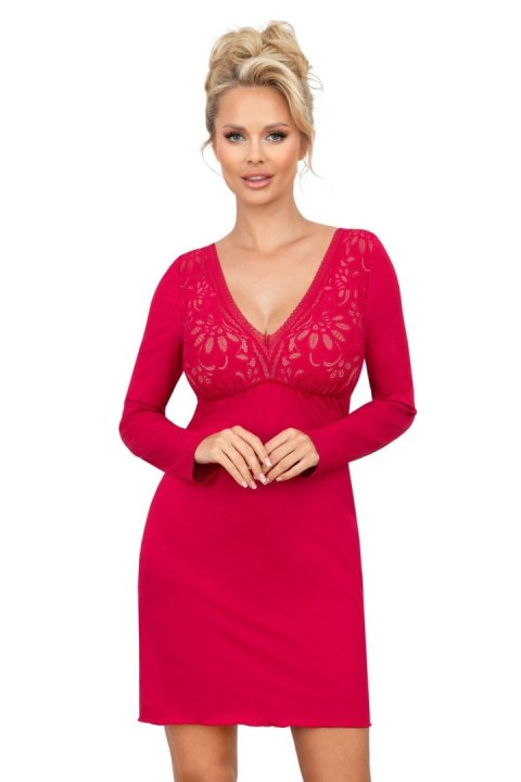 Koszulka Nocna Silvana Long - BORDOWY, M DONNA Koszulka Nocna Silvana Long - BORDOWY, M DONNA