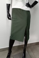 SPÓDNICA LYNN - KHAKI, L OFF PINK