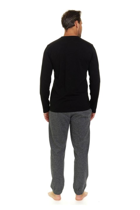 PIŻAMA MĘSKA PMB.7140 J/24 - CZARNY, XL DOCTOR NAP PIŻAMA MĘSKA PMB.7140 J/24 - CZARNY, XL DOCTOR NAP