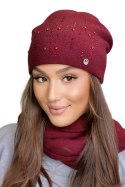 CZAPKA DAMSKA ELENI - KORALOWY 63, UNIWERSALNY, 63 KAMEA