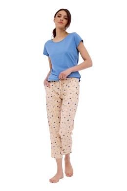 Cornette Piżama Damska KR 847/402 Missy - Niebieski, XXL