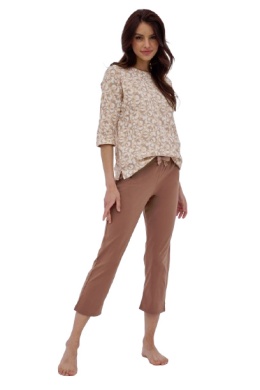 Cornette Piżama Damska 147/396 Ines BIG - BEŻOWY, 5XL