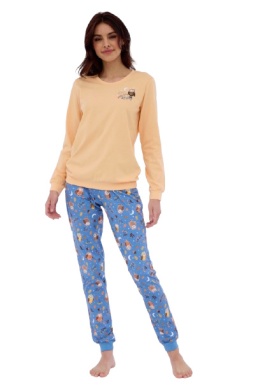 Cornette Piżama Damska 467/373 Owls - Pomarańczowy, S