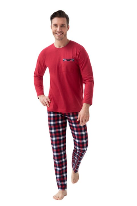 Luna Piżama Męska 805 J/24 - BORDOWY, XXL, 1 Luna Piżama Męska 805 J/24 - BORDOWY, XXL, 1