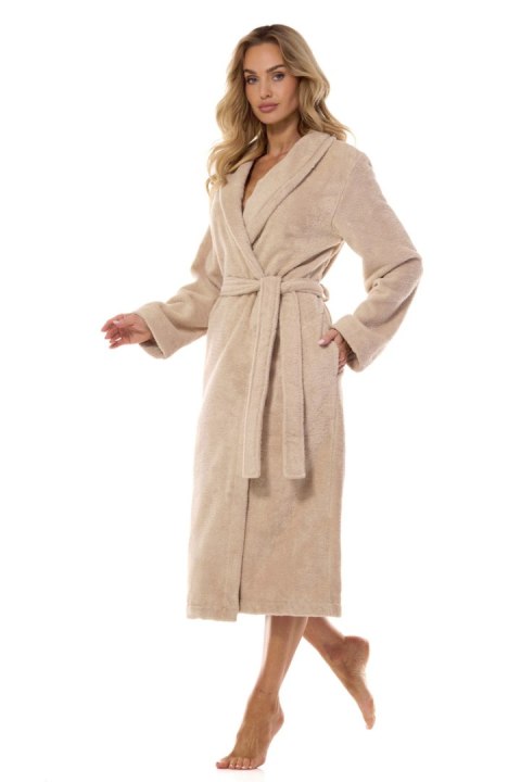 SZLAFROK DAMSKI 2408 - BEŻ, XXL L&L SZLAFROK DAMSKI 2408 - BEŻ, XXL L&L