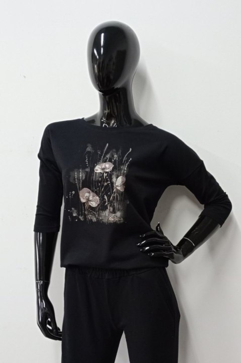 BLUZKA MARGO - CZARNY, 46 OFF PINK BLUZKA MARGO - CZARNY, 46 OFF PINK