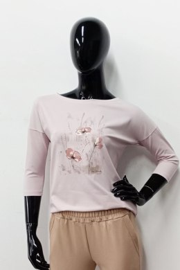 BLUZKA MARGO - STALOWY, 38 OFF PINK