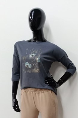BLUZKA MARGO - STALOWY, 38 OFF PINK