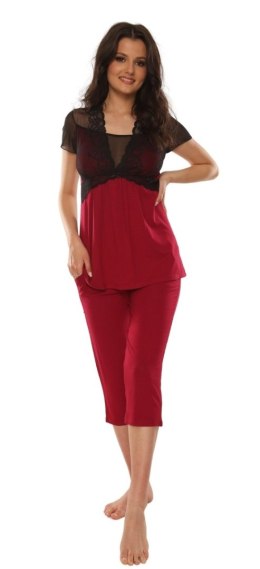 PIŻAMA ARTEMISE KRR+3/4 SPODNIE 490 - BORDO, M DE LAFENSE