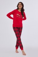 PIŻAMA DAMSKA DR 671/371 CELEBRATE - CZERWONY, XXL CORNETTE