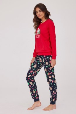PIŻAMA DAMSKA DR 671/372 HOME - CZERWONY, XXL CORNETTE