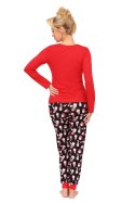 PIŻAMA DAMSKA SANTI LONG - CZERWONY, XL DONNA