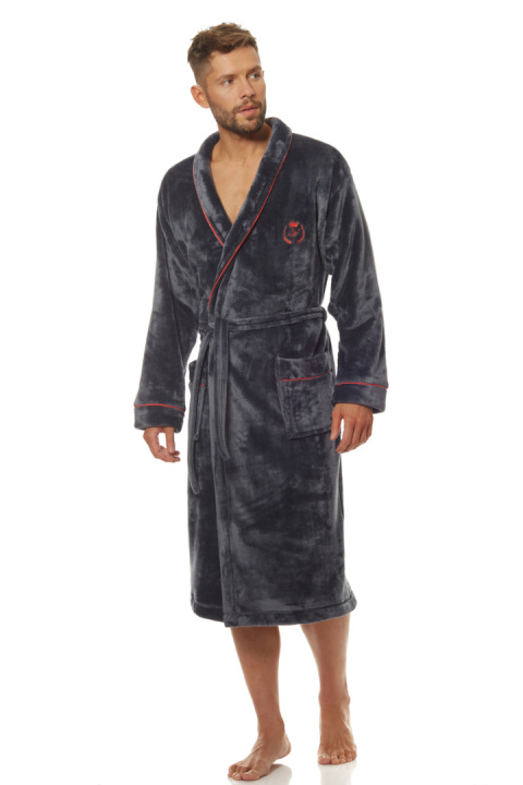SZLAFROK MĘSKI 2111 LUCA - GRAFIT, XL, 1 L&L SZLAFROK MĘSKI 2111 LUCA - GRAFIT, XL, 1 L&L