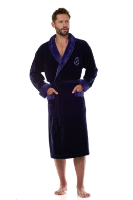 SZLAFROK MĘSKI DIEGO 2458 - GRANAT, XXL, 2 L&L