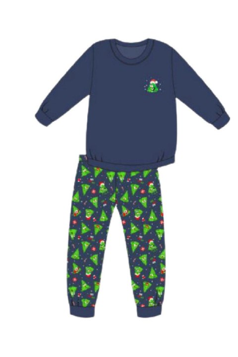 PIŻAMA BOY YOUNG 966/167 CHRISTMAS TREE - GRANAT, 140 CORNETTE