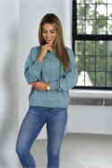 BLUZA IRMINA - JASNY BEŻ MELANŻ, M OFF PINK